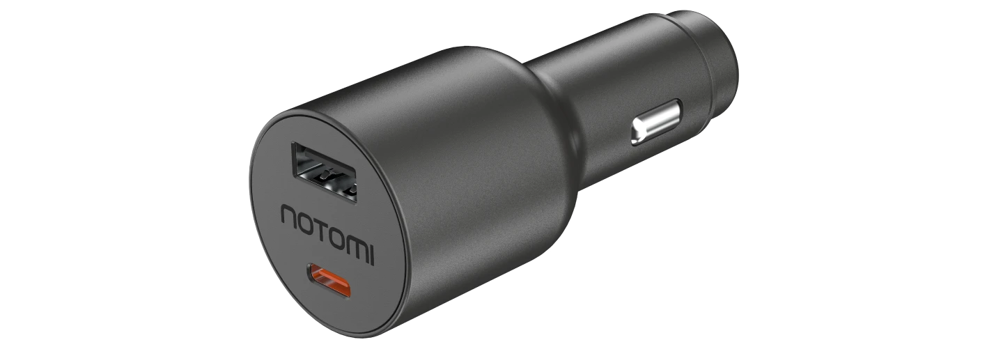Ładowarka samochodowa Notomi 65 W z portami USB-C i USB-A